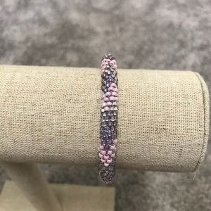 Purple beaded bracelet